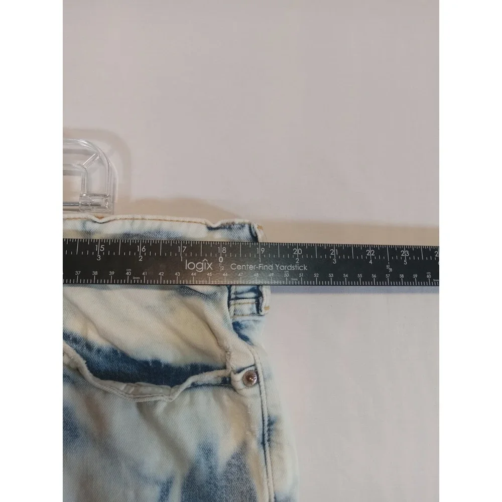 LEVI'S MENS 511  SHORTS DENIM INDIGO & OFF-WHITE SIZE 38 Raw Hem Distressed